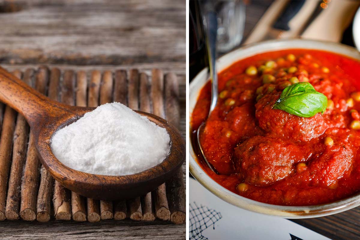 De ce este bine să presari bicarbonat de sodiu peste sosul de roșii