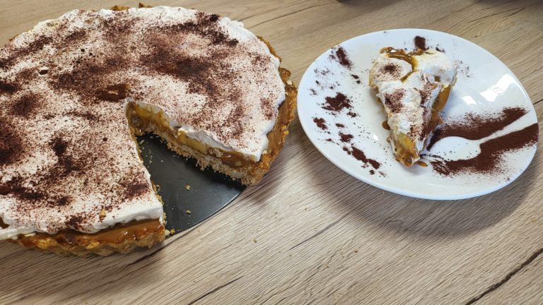 Banoffee tart sau tarta cu banane și caramel toffee 