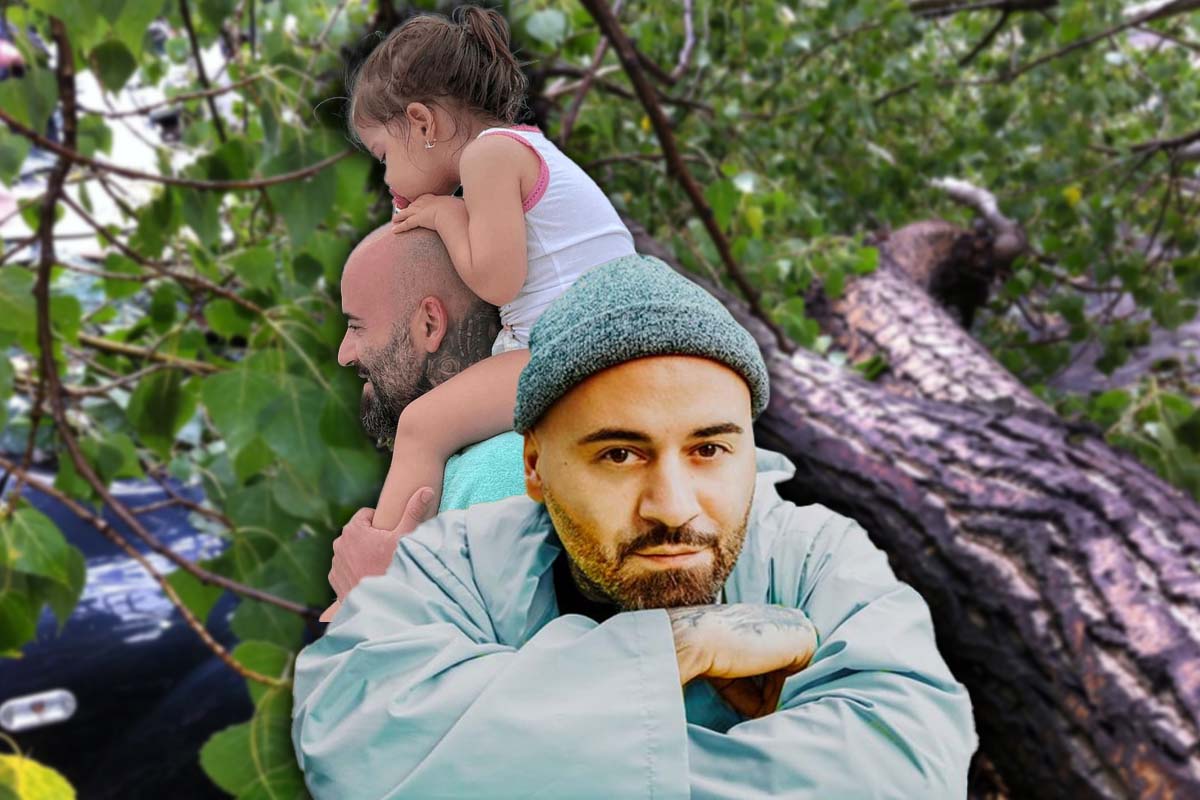 Copac căzut peste fetița lui Matteo