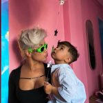 Alina Ceușan și Rock, fiul ei