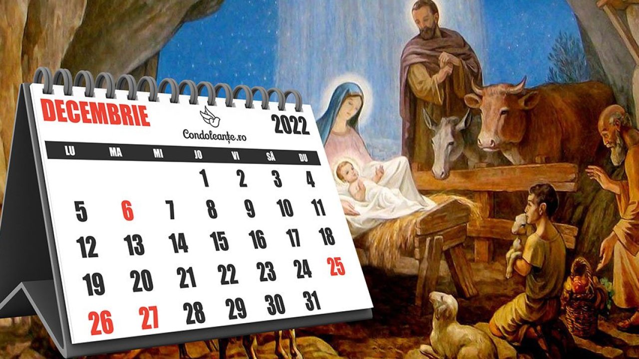Calendar ortodox decembrie 2022