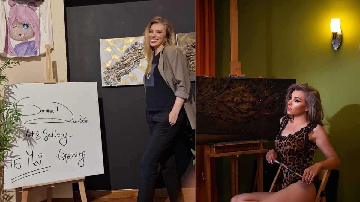 Sorana Darclee a așteptat 4 ani până să-și expună tablourile și hainele pictate