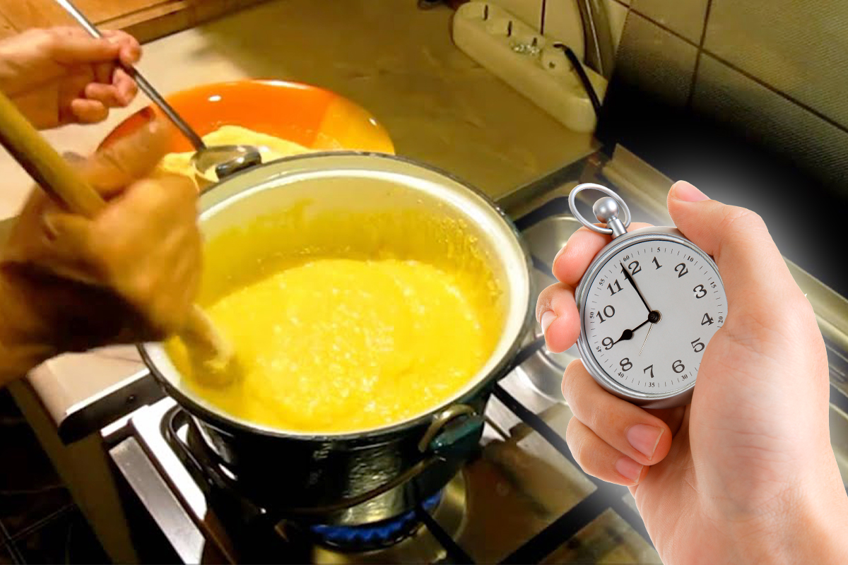 Cat timp se fierbe mamaliga, de fapt. Asa o mai prepara doar gospodinele de la tara