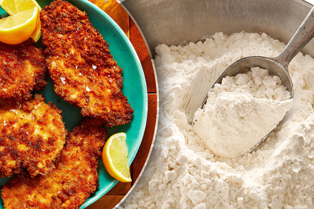 Cu ce sa amesteci faina, inainte sa trece snitelul prin ea. Este combinatia ideala pentru o crusta crocanta si un gust irezistibil