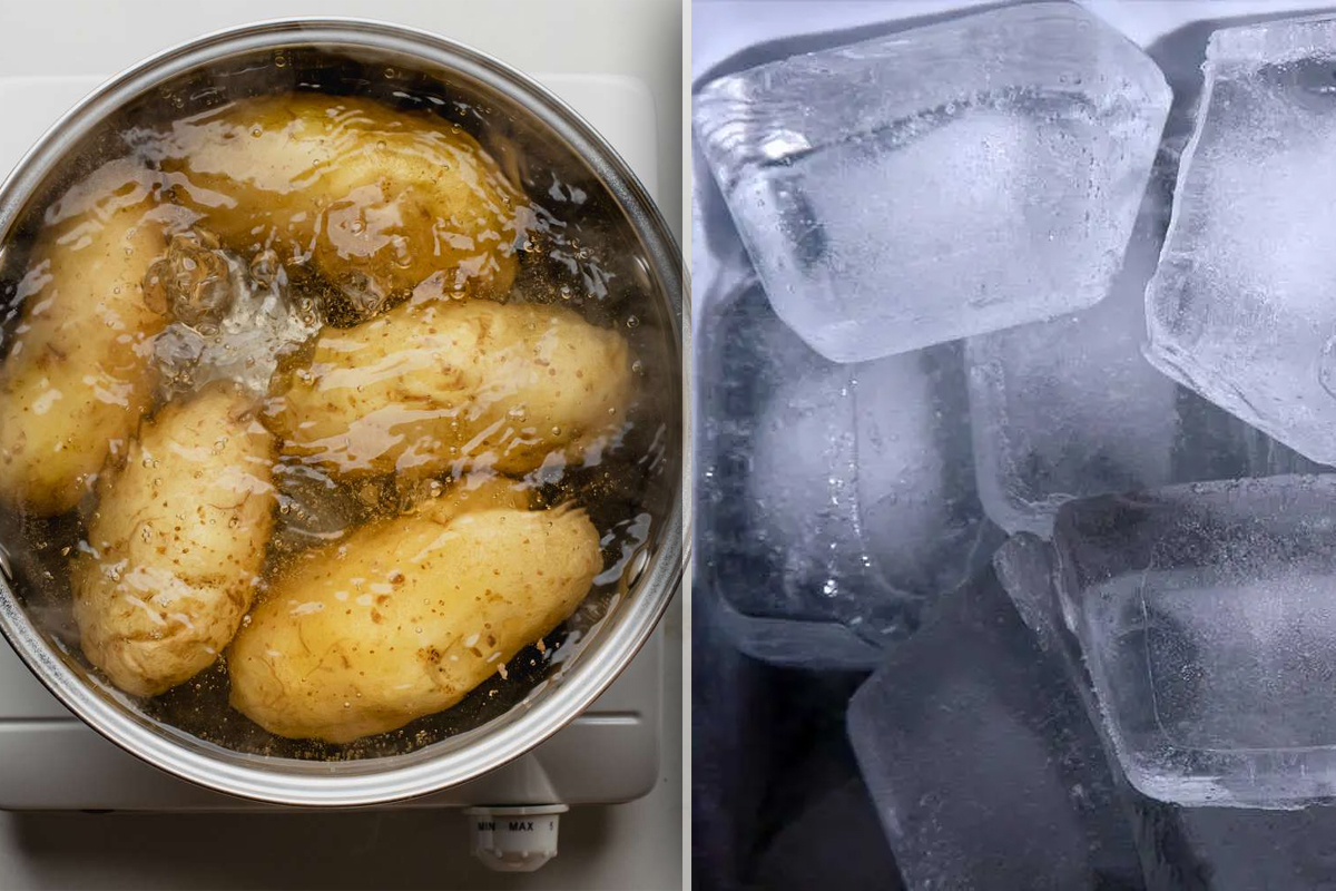 De ce să pui un cub de gheață în apa în care fierbi cartofii