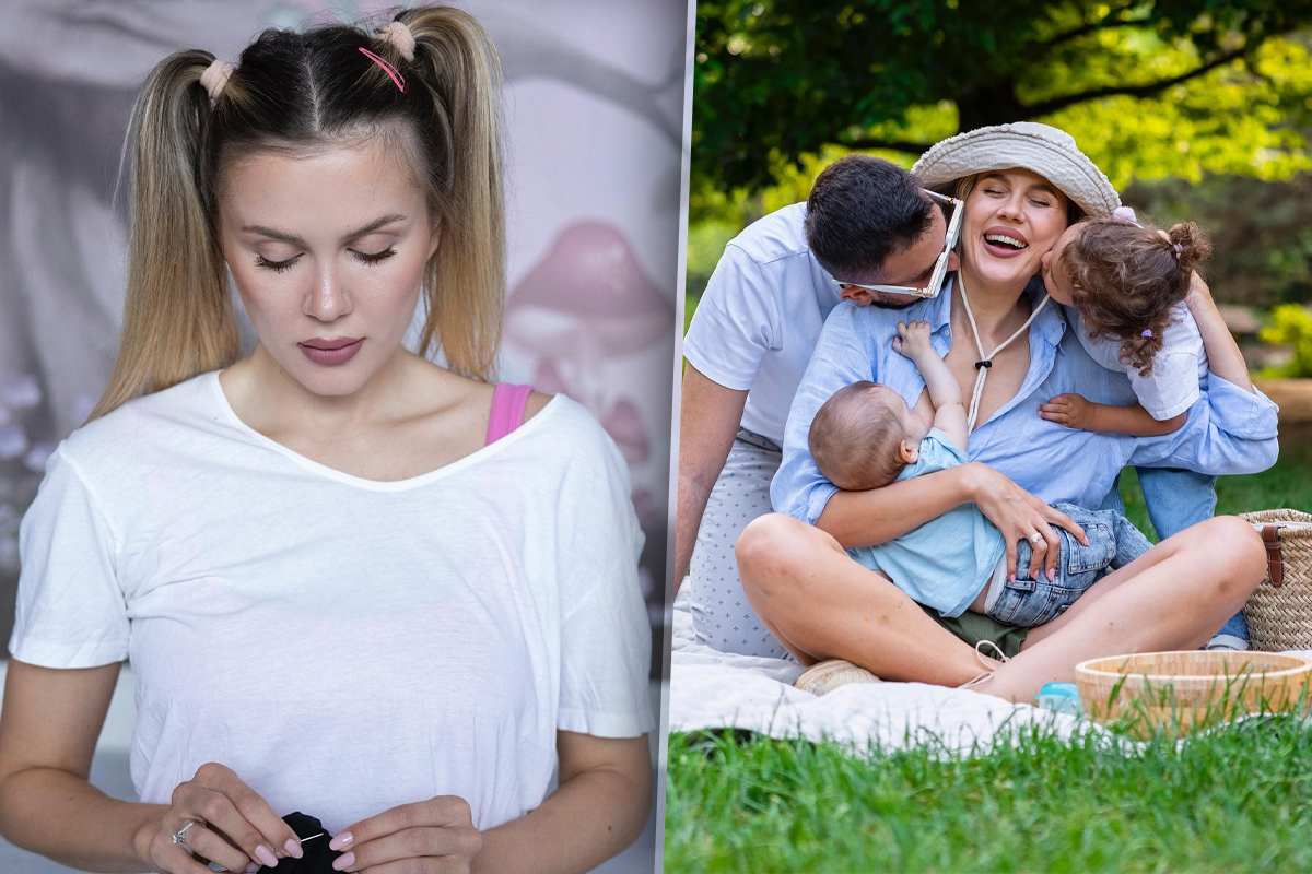 Ce spune Emily Burghelea despre pozele în care soțul ei apare fără mască