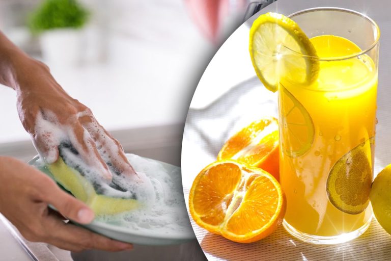 De ce e bine să pui zeamă de lămâie în buretele de vase. Trucul e genial, îți va ușura cu mult munca