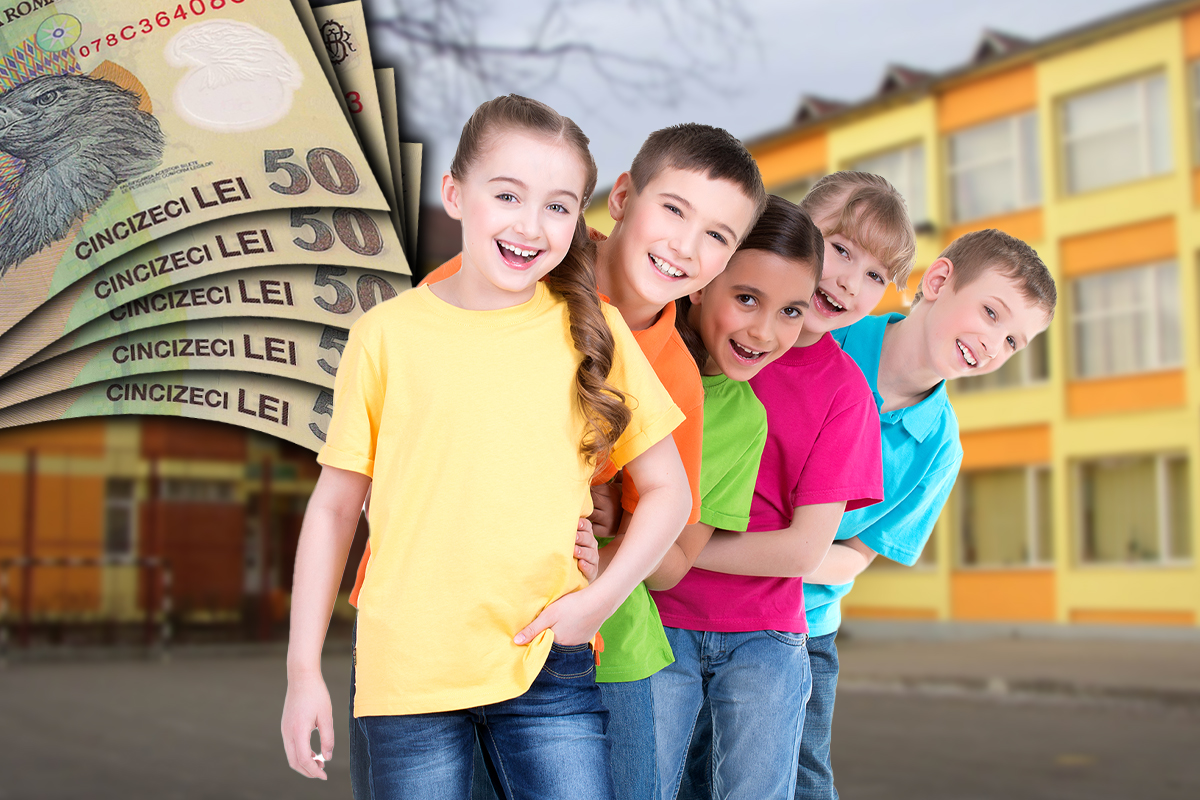 Alocatii copii 2024. Cati bani in plus vor primi elevii de la statul roman