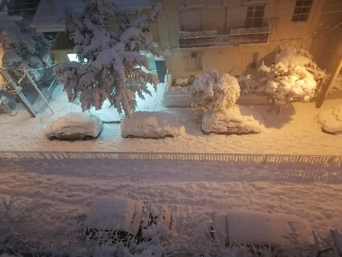 Imagini spectaculoase din Grecia, cu insula Thassos acoperita de zapada. Peisajul e divin