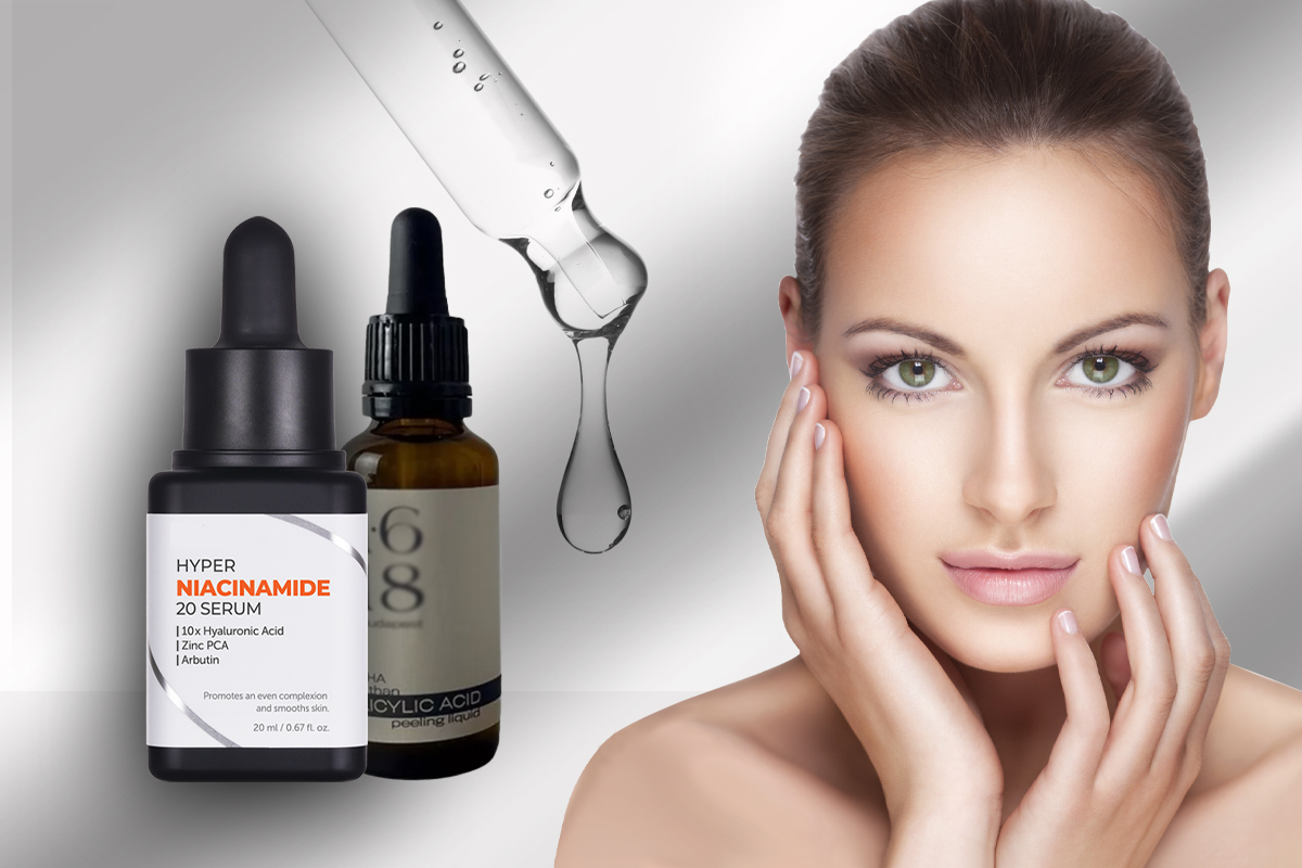 Rutina cu acid salicilic si niacinamide