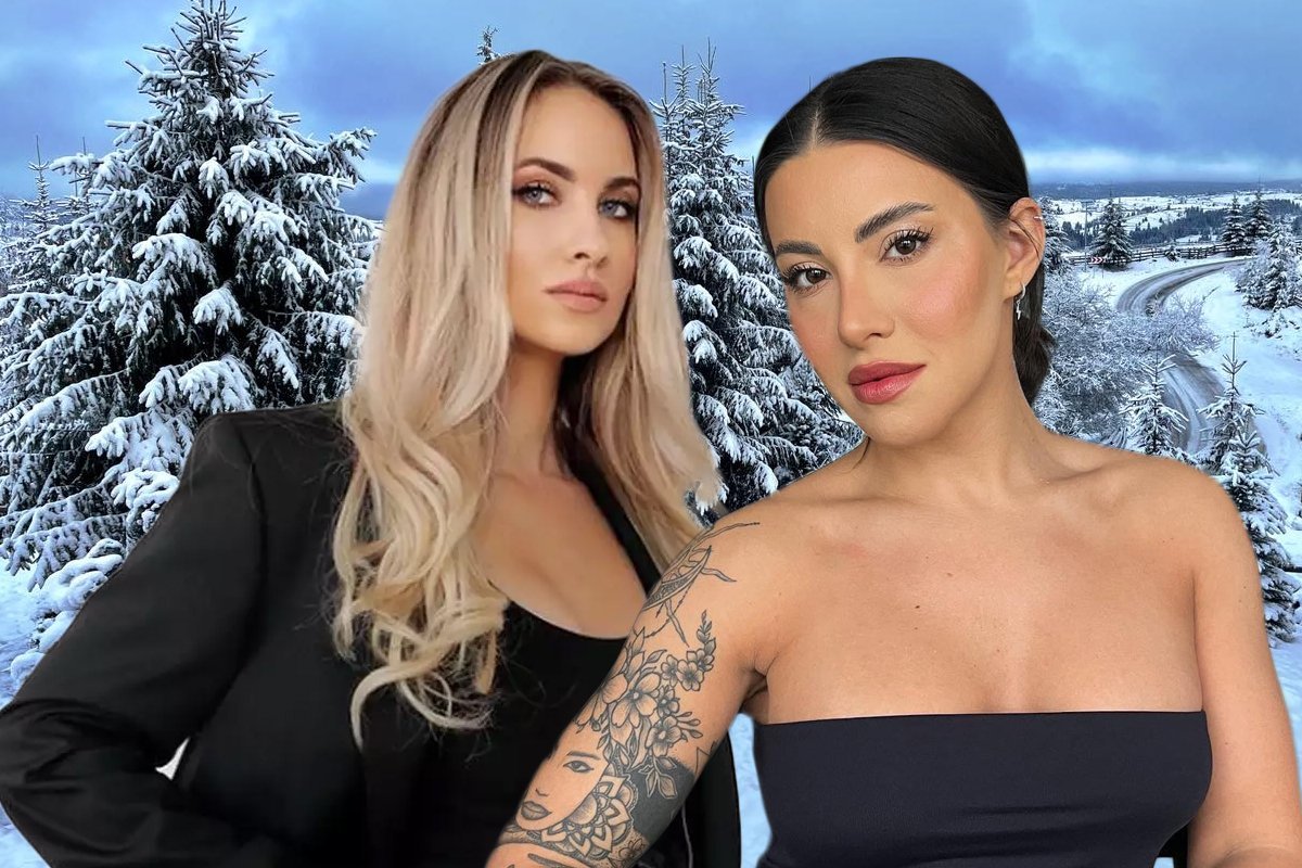 Nicoleta Nucă și Otniela Sandu, în costum de baie pe un ger năprasnic