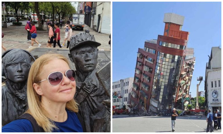Experiența îngrozitoare trăită de Dana Mladin în Taiwan în timpul cutremurului de 7,4 grade. Producătoarea TV se afla la etajul 32 al unui hotel