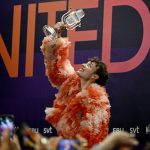 The Winner of Eurovision Song Contest Nemo of Switzerland during press conference after the Grand Final of the Eurovision Song Contest in Malmo, Sweden on May 12th, 2024.
Euroviisujen finaali Malmössä, Sweden - 12 May 2024,Image: 872125727, License: Rights-managed, Restrictions: , Model Release: no, Credit line: Antti Aimo-Koivisto / Shutterstock Editorial / Profimedia