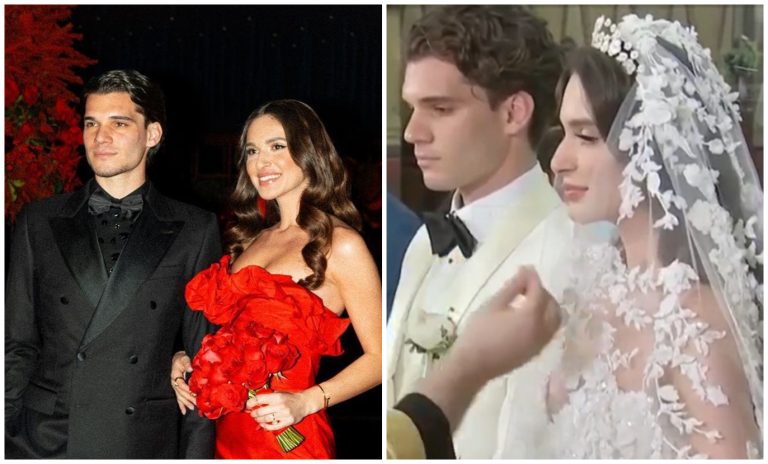 Accesoriul inedit purtat de Elena Tănase la nunta cu Ianis Hagi. Cum a arătat în rochie de mireasă, a atras toate privirile