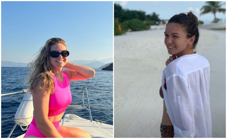 Singurele fotografii cu Simona Halep în costum de baie. Sportiva întoarce toate privirile la plajă, are un corp perfect VIDEO