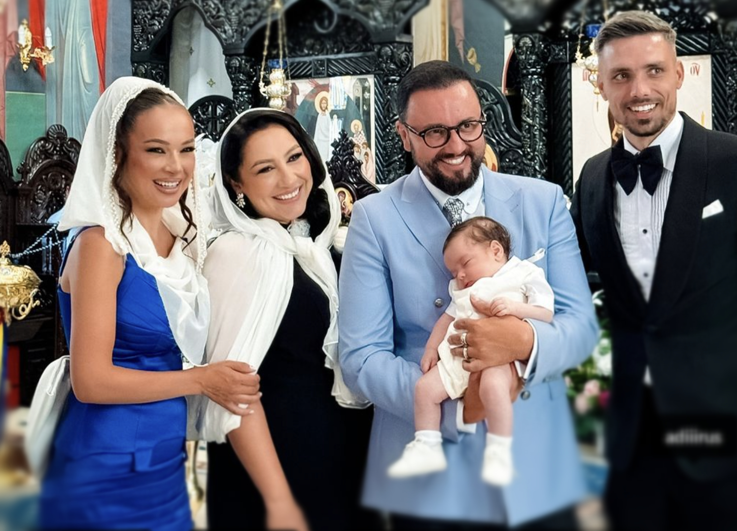 Andra și Cătălin Măruță l-au botezat pe cel de-al doilea fiu al Vlăduței Lupău