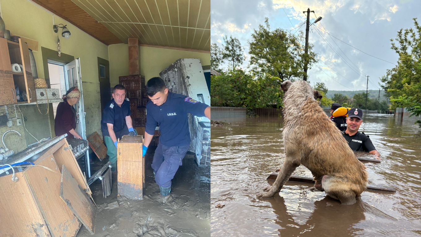 Imagini dramatice din timpul operațiunilor de salvare și ajutorare a persoanelor afectate de inundații, în septembrie 2024 (Sursa foto: ISU)