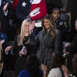 First Lady Melania Trump waves as she arrives to watch President Donald Trump deliver an address to a joint session of Congress in the House chamber of the U.S. Capitol in Washington on March 4, 2025.,Image: 972166877, License: Rights-managed, Restrictions: This content is intended for editorial use only. For other uses, additional clearances may be required., Model Release: no, Pictured: Donald Trump,Melania Trump, Credit line: Francis Chung/POLITICO / AP / Profimedia