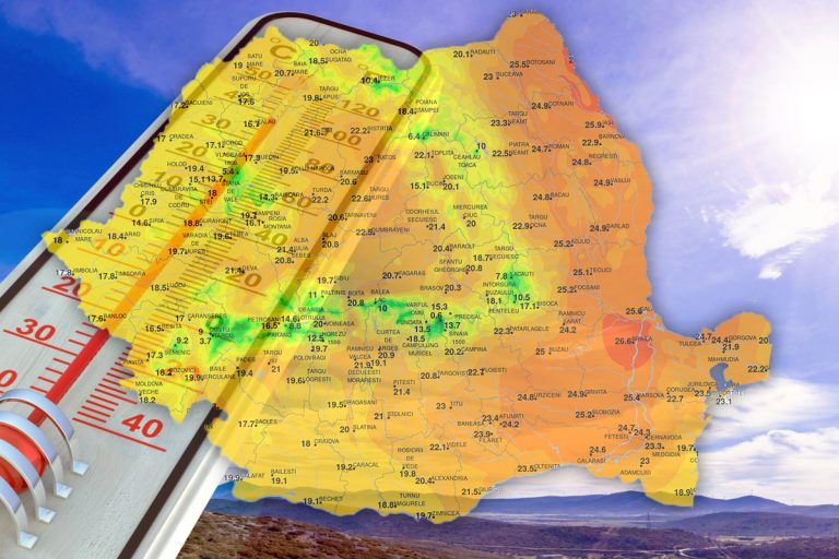 Cod galben de caniculă. Mare parte din țară se încinge până la 37 de grade – hartă